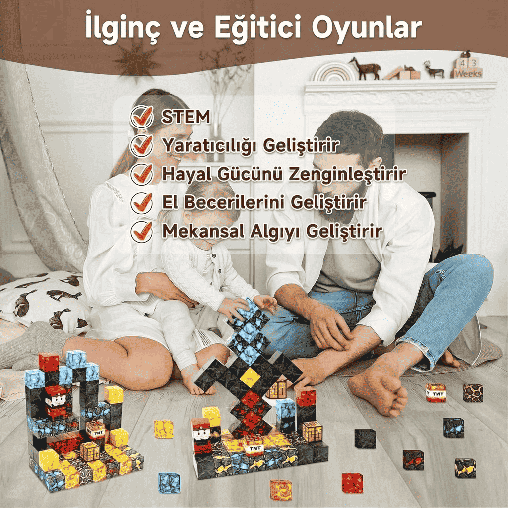 Manyetik Ateş Dünyası Seti - 100 Parça