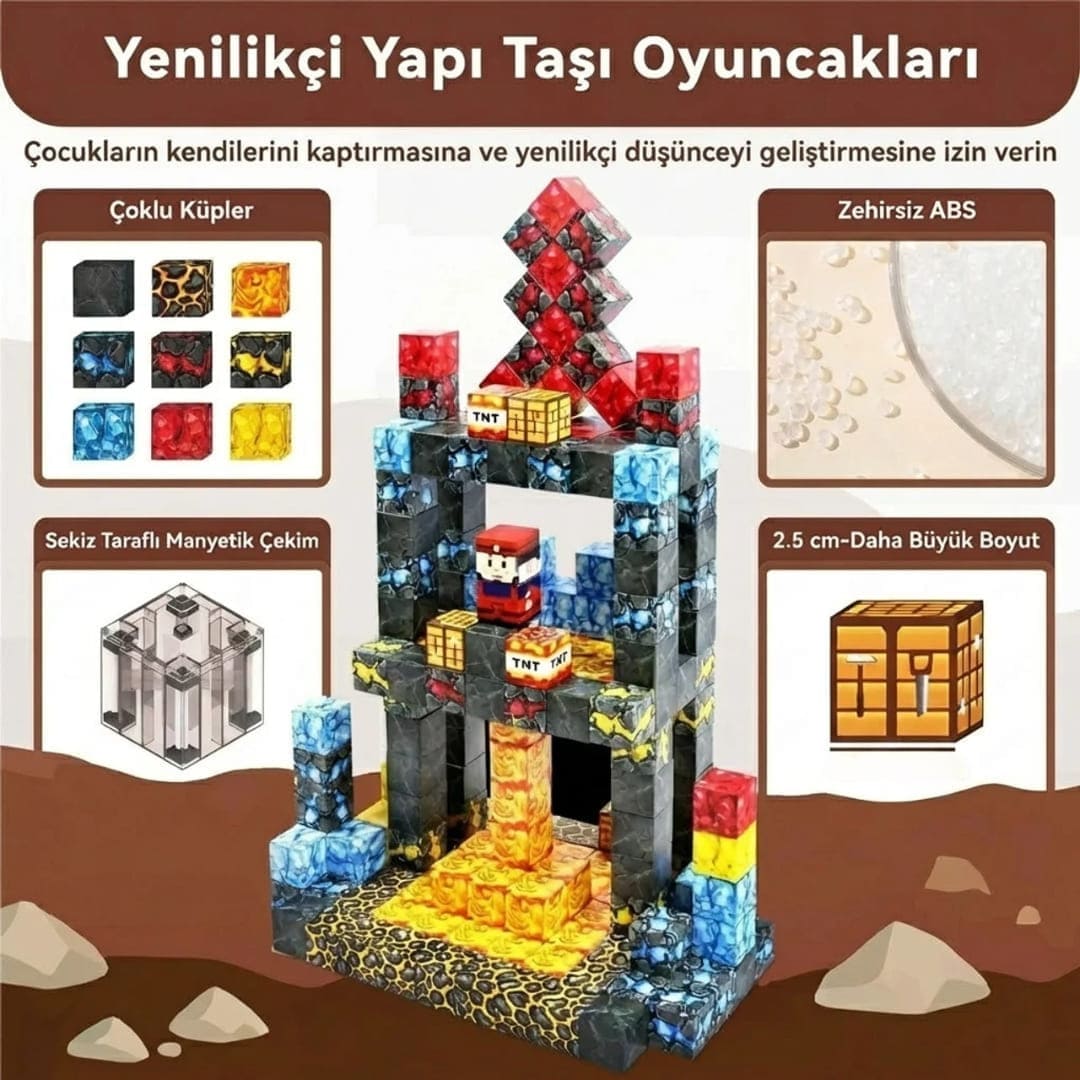 Manyetik Ateş Dünyası Seti - 100 Parça