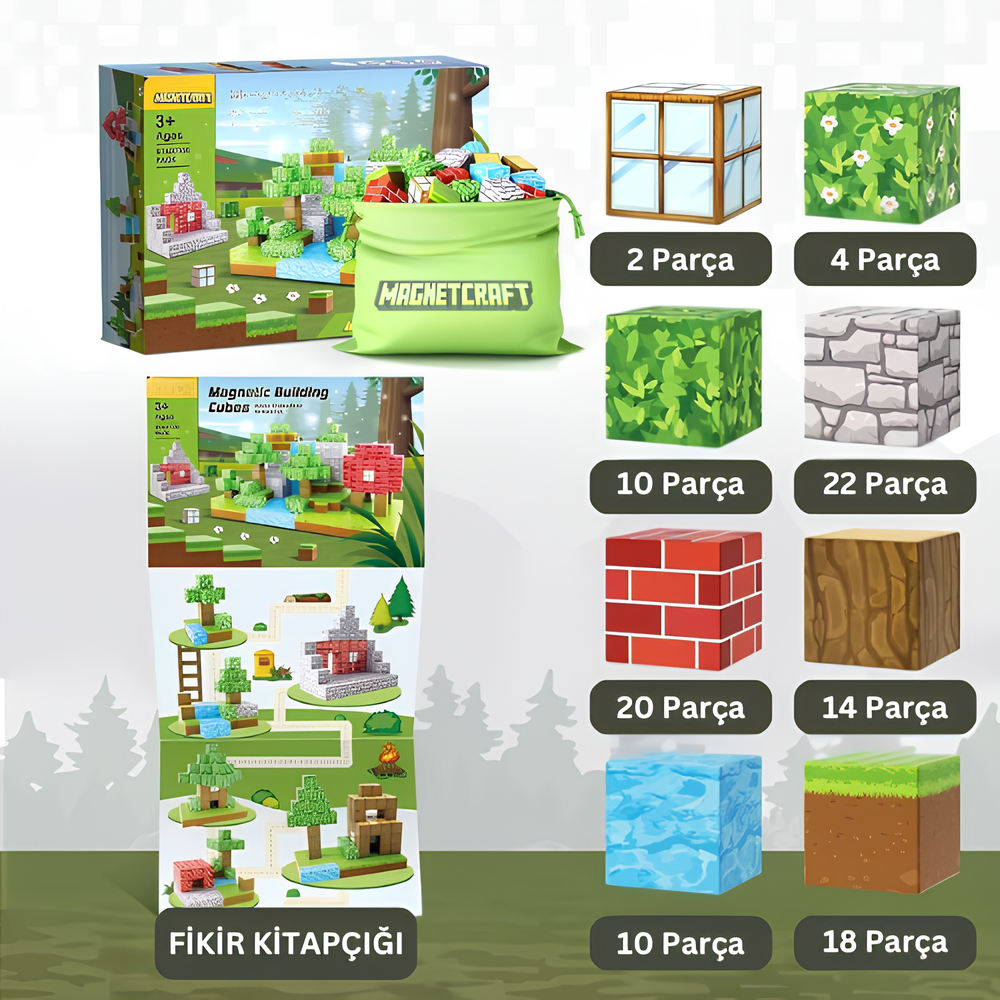 Manyetik Oyun Seti - 100 Parça